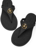 Black Logo Slippers 1