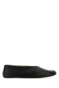Black Leather Ballet Flats 1