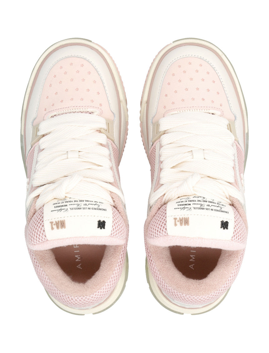 Pink Solid MA-1 Sneakers 2