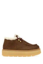 Brown Suede Platform Boots 1
