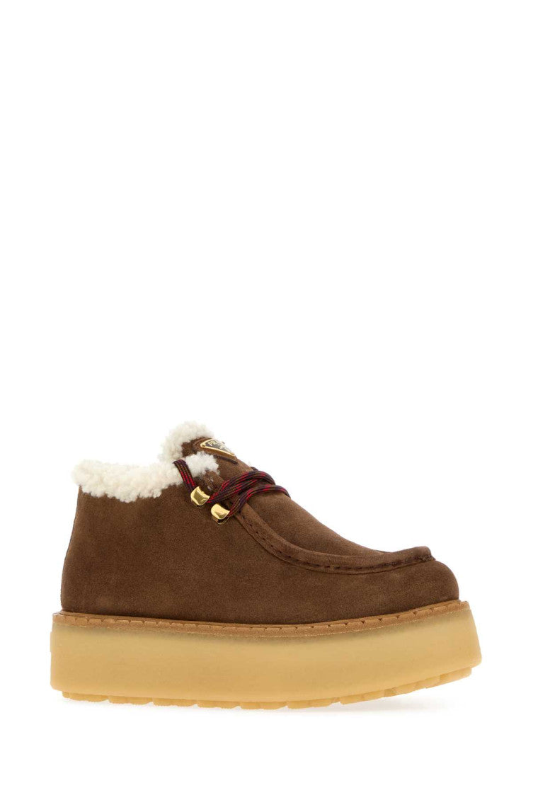Brown Suede Platform Boots 2