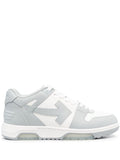 White Grey Leather Sneakers 1