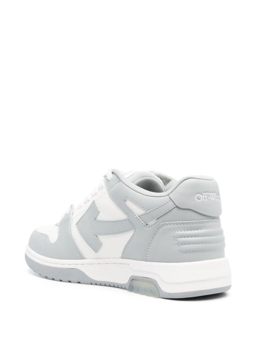 White Grey Leather Sneakers 3