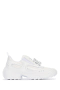 White Lace Up Sneakers 1