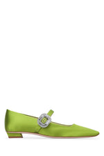 Green Pointed Toe Ballet Flats 1