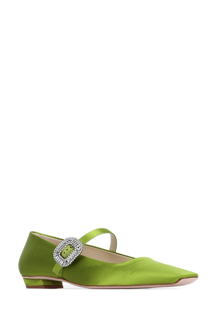 Green Pointed Toe Ballet Flats 2