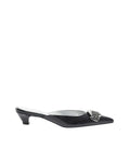 Black Leather Mules 1