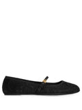 Black Logo Ballet Flats 1