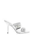 Silver Leather Heels 1