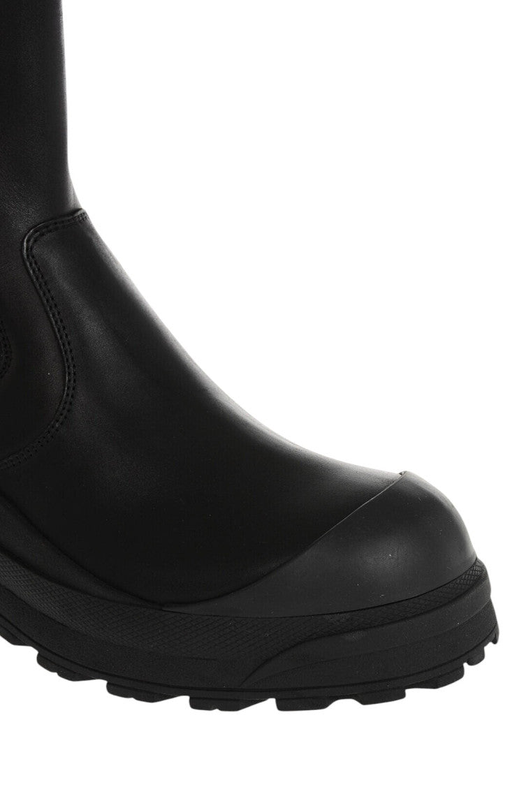 Black Leather Chelsea Boots 4