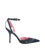 Denim Ankle-Strap Pumps 1