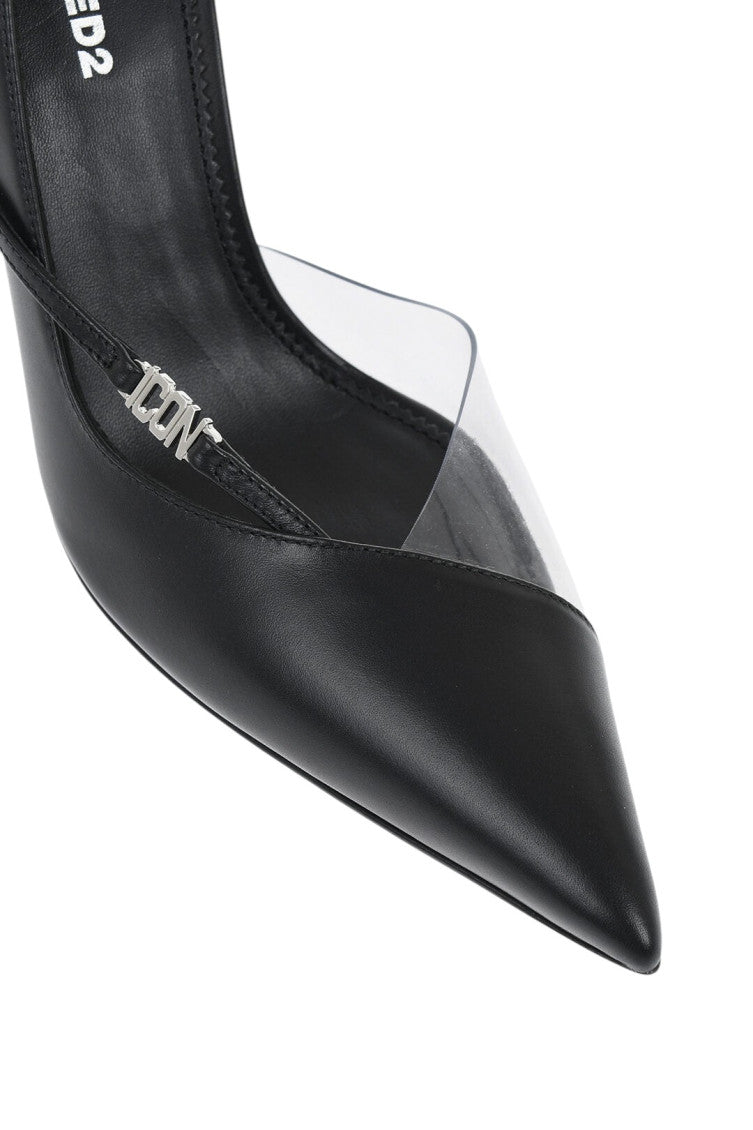 Black Pointed-Toe Leather Pumps 2