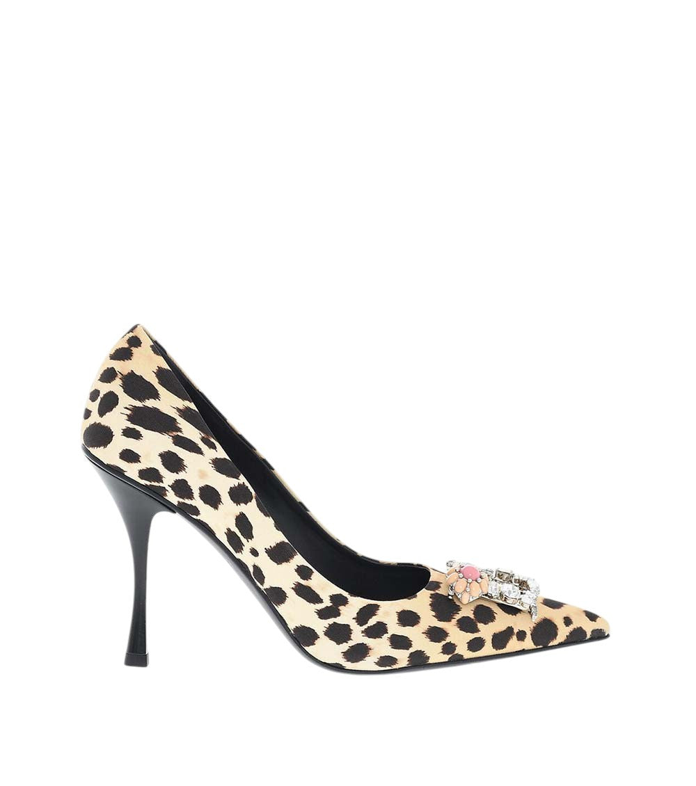 Leopard Print Slip-on Pumps 1