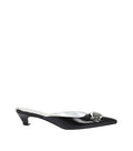 Black Leather Mules 1