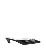 Black Leather Mules 1