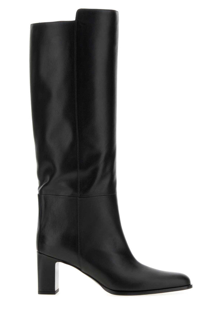 Black Solid Boots 1