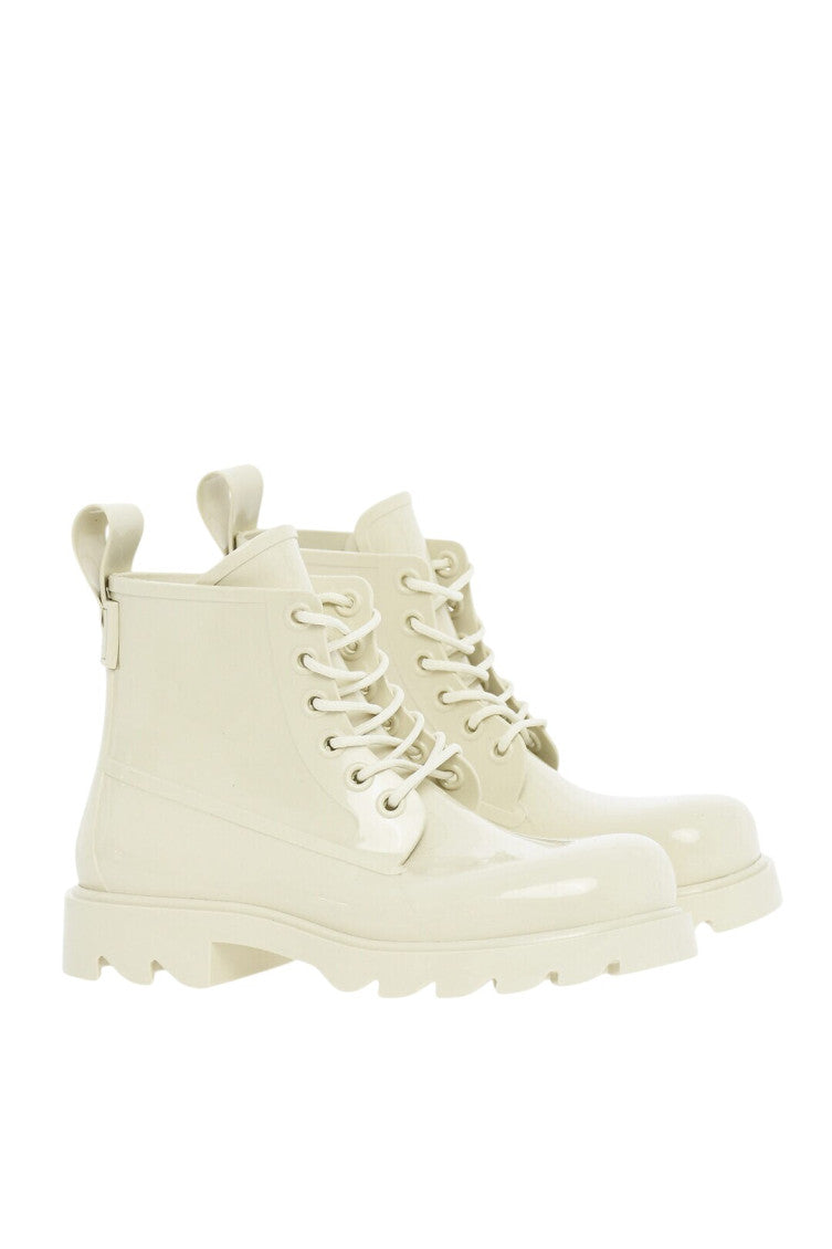 White Lace Up Boots 2