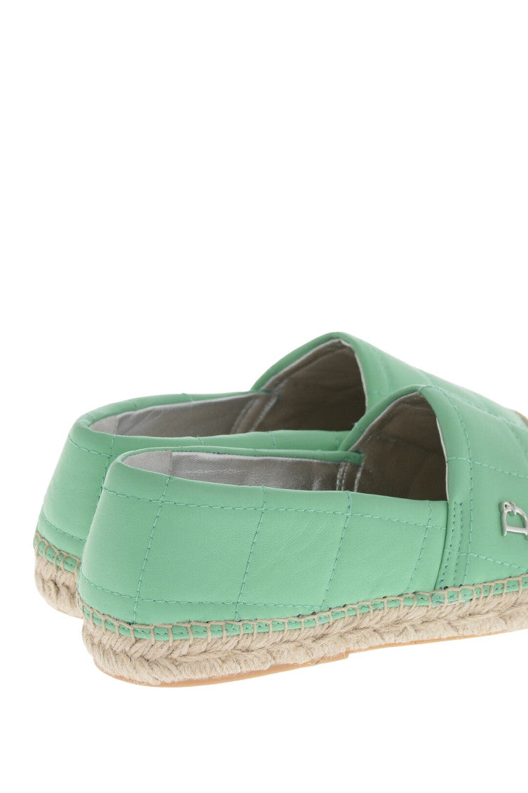 Green Leather Espadrilles 2