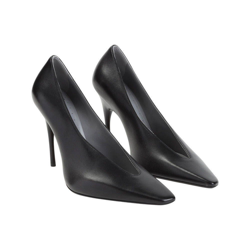 Black Solid Pumps 2