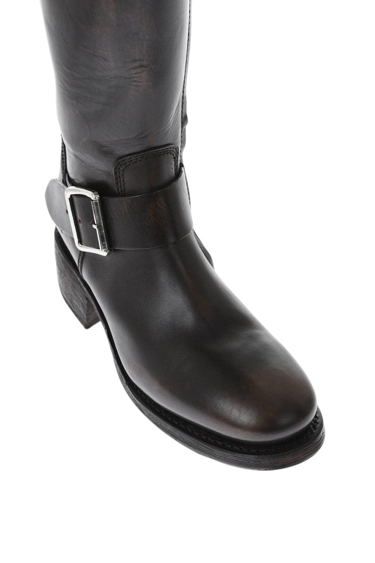 Brown Leather High Boots 4