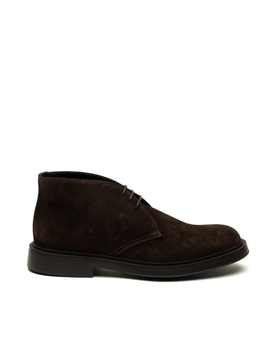 Dark Brown Solid Lace Ups Shoes 1