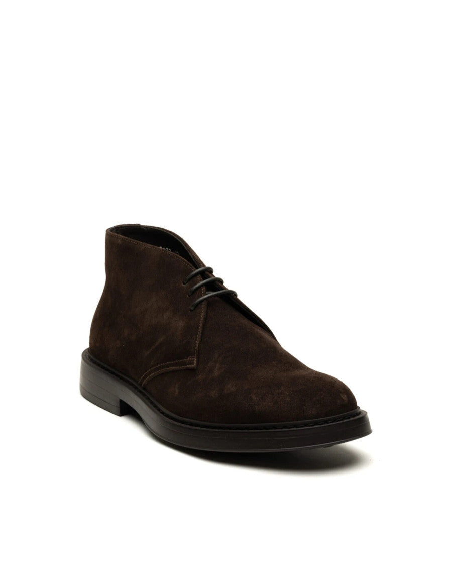 Dark Brown Solid Lace Ups Shoes 2
