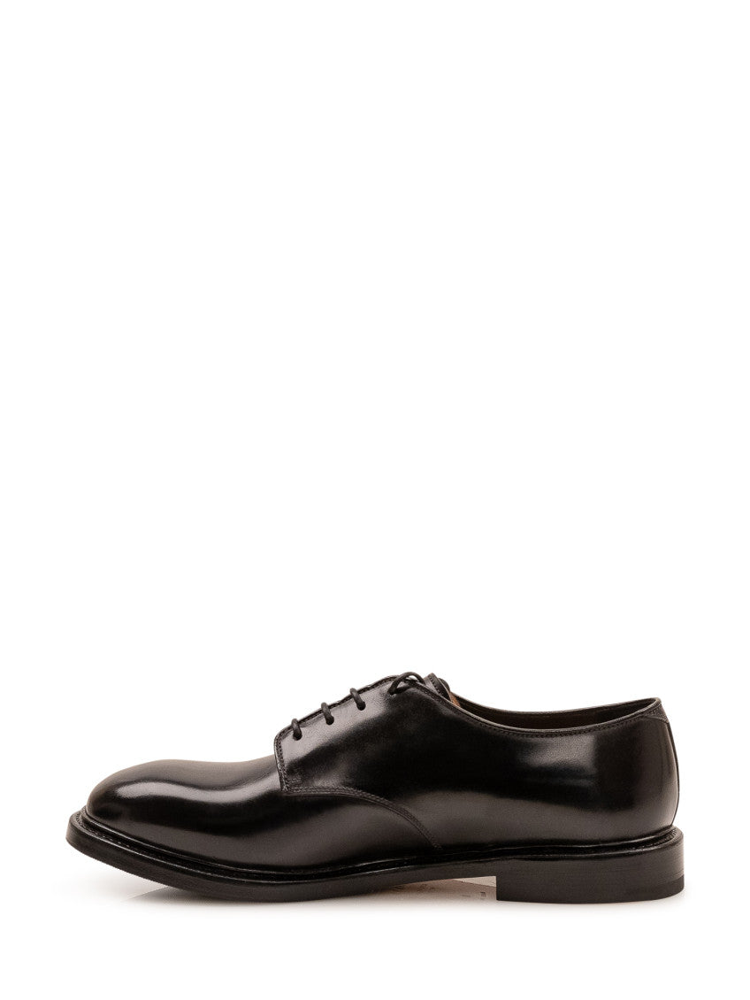 Brown Solid Lace Up Shoes 4