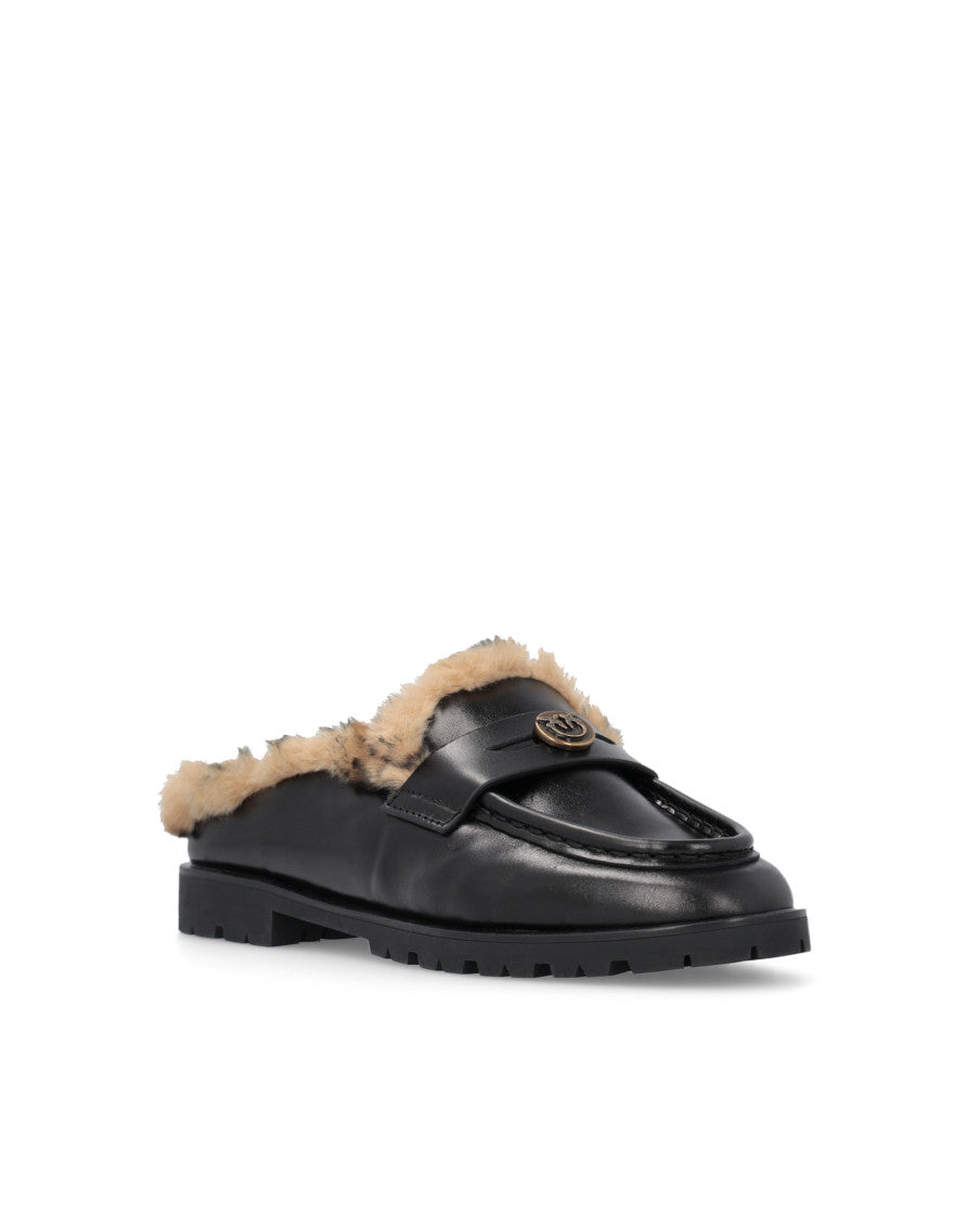 Black Slip On Mules 2