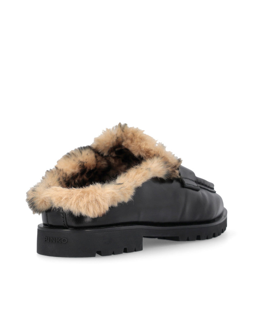 Black Slip On Mules 3