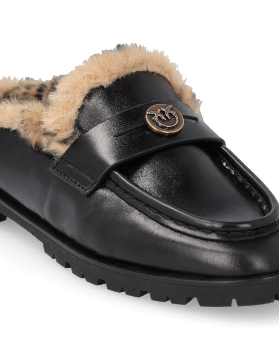 Black Slip On Mules 4