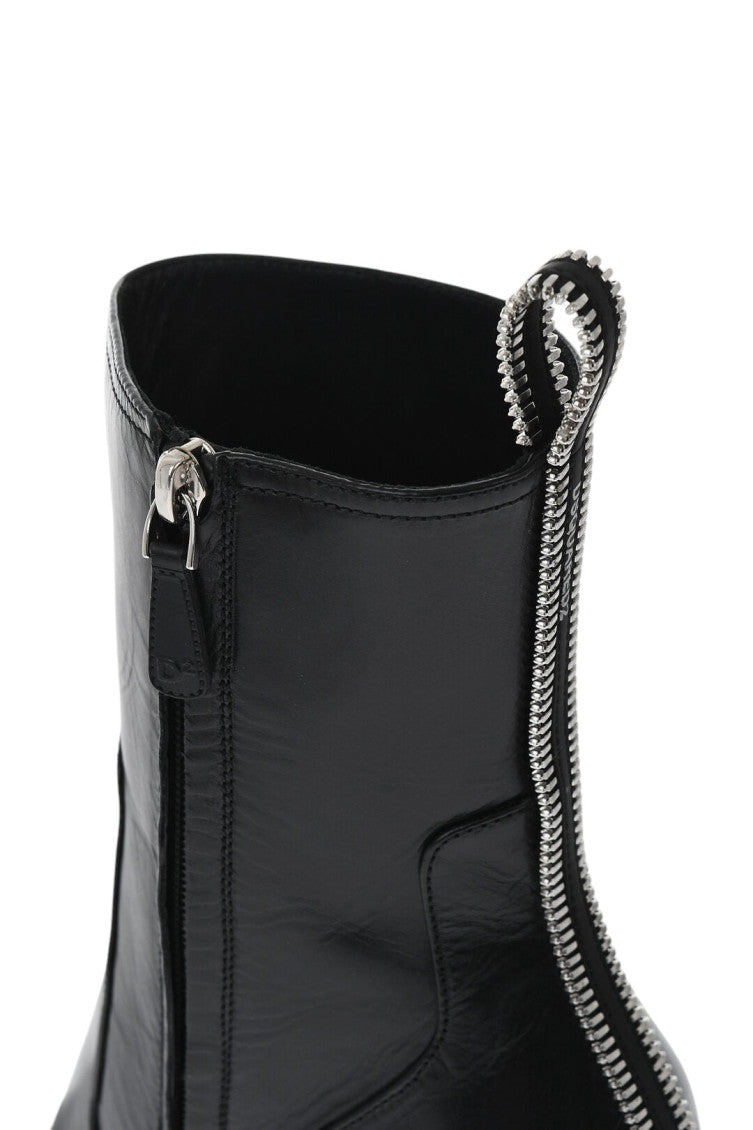 Black Point-Toe Ankle Boots 4