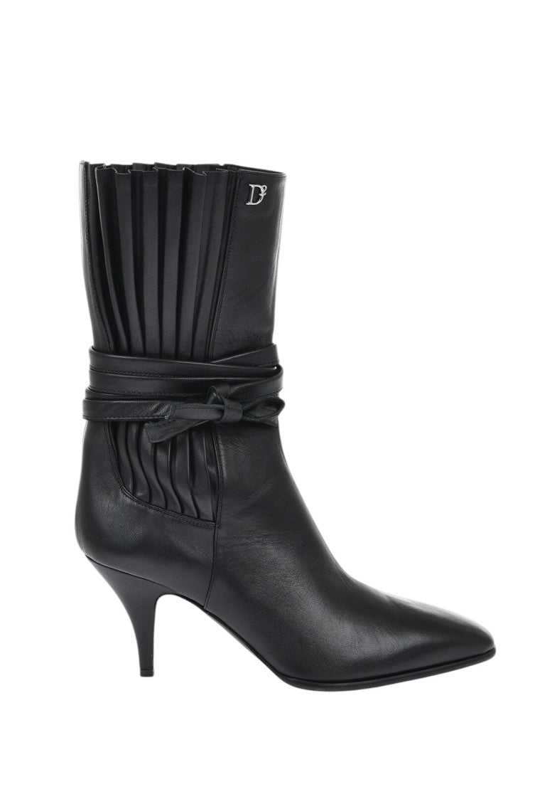 Black Leather Ankle Boots 1