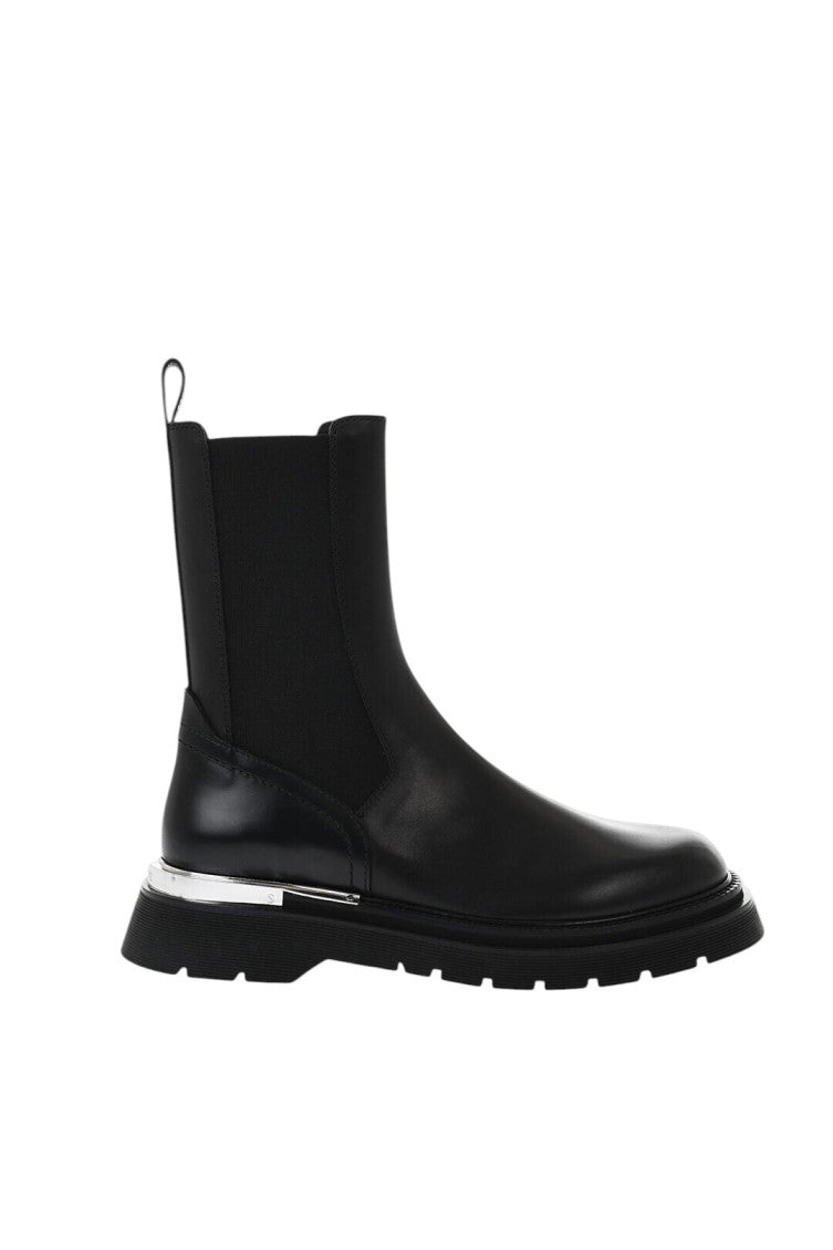 Black Leather Chelsea Boots 1