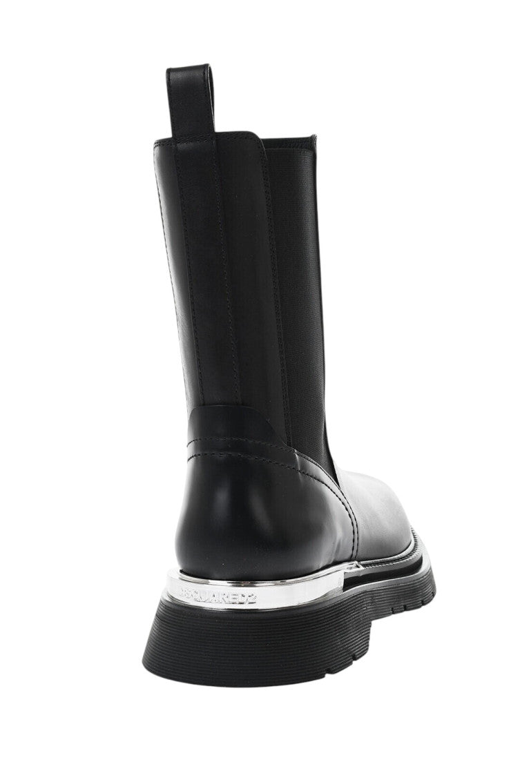Black Leather Chelsea Boots 3