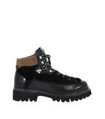 Black Leather Combat Boots 1