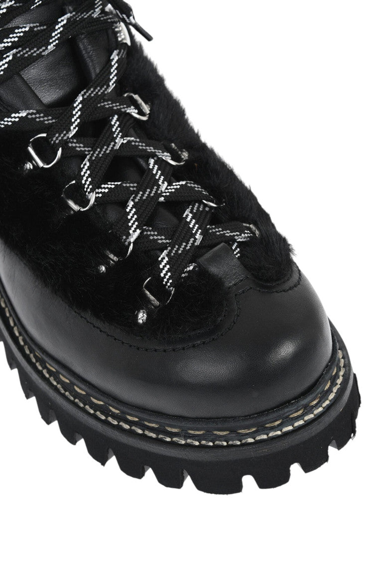 Black Leather Combat Boots 2