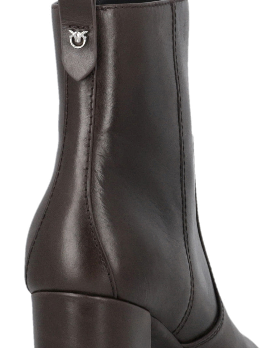Brown Solid Boots 4