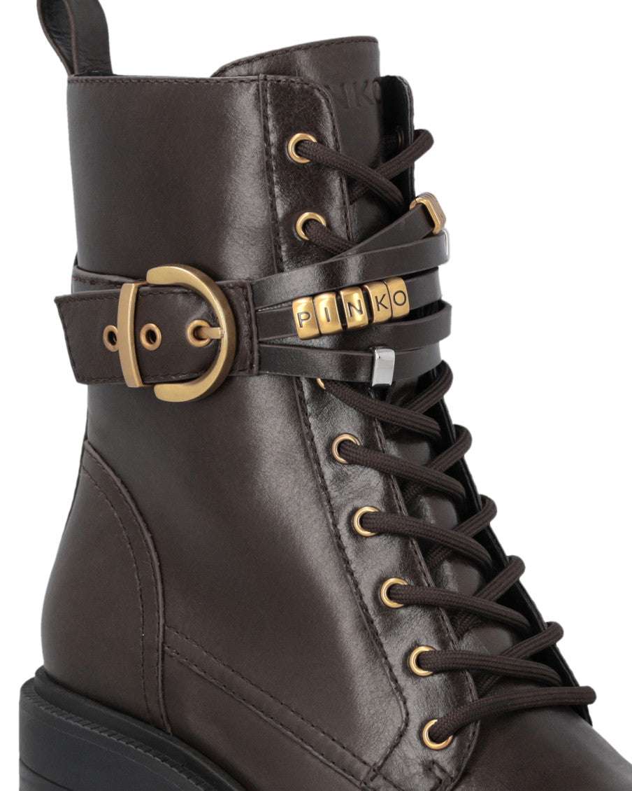Brown Logo Boots 4