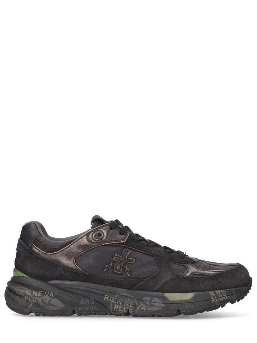 Black Lace Up Sneakers 1