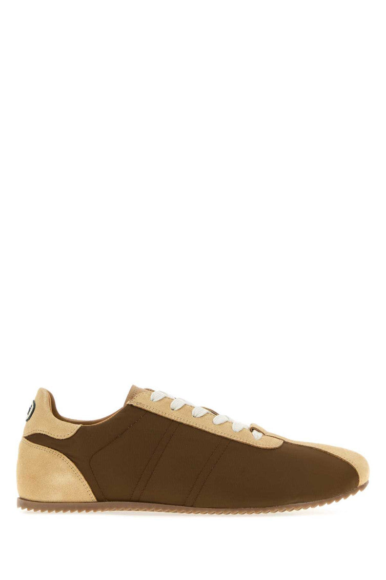 Brown Color Block Sneakers 1