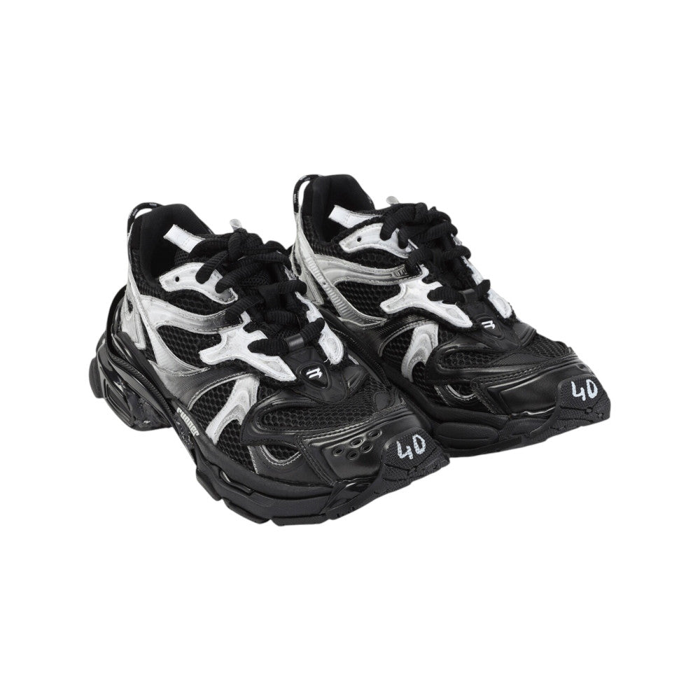 BlackWhite Color Block Sneakers 2