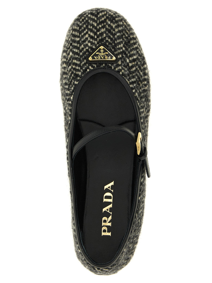 Black Logo Ballet Flats 4
