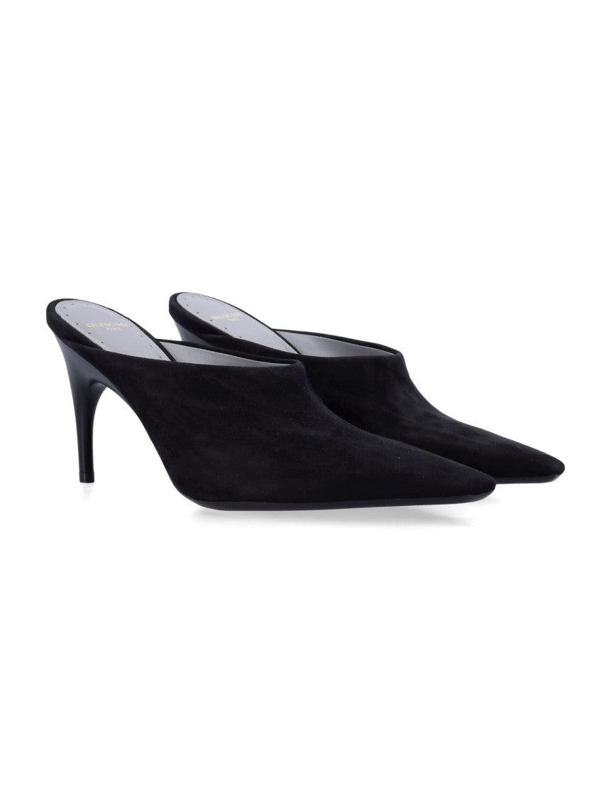 Black Slip On Mules 2