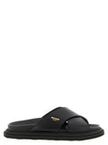 Black Logo Sandals 1