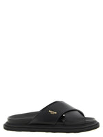 Black Logo Sandals 1