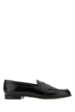 Black Leather Natalie Loafers 1