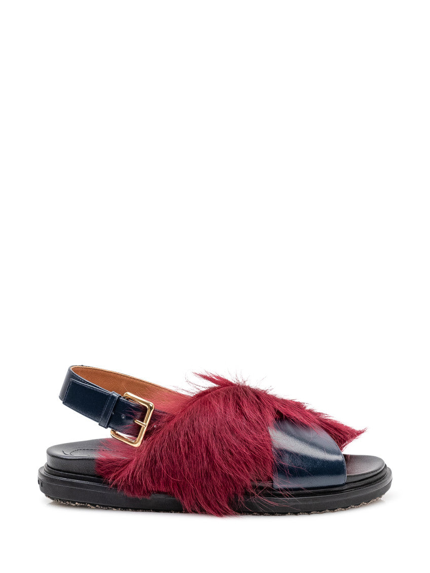 Black Color Block Sandals 1