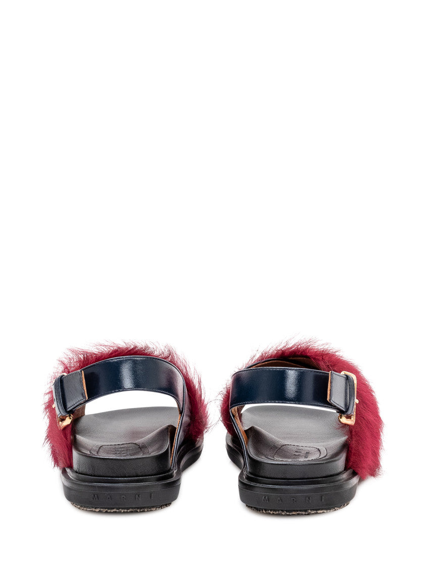 Black Color Block Sandals 3