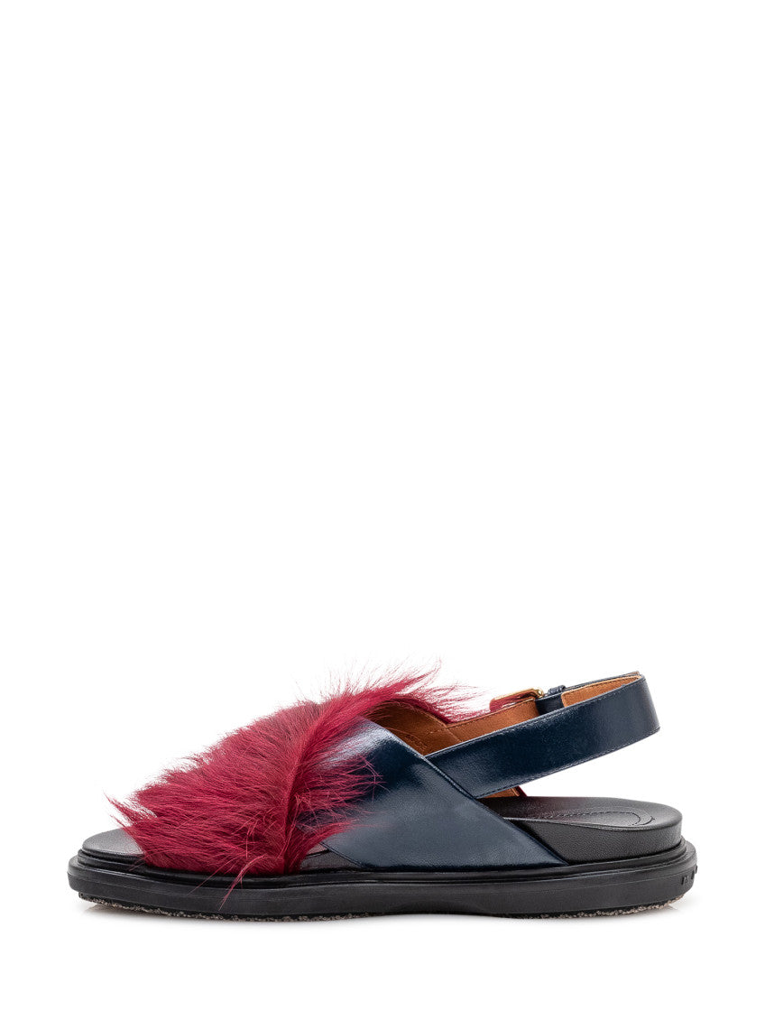 Black Color Block Sandals 4