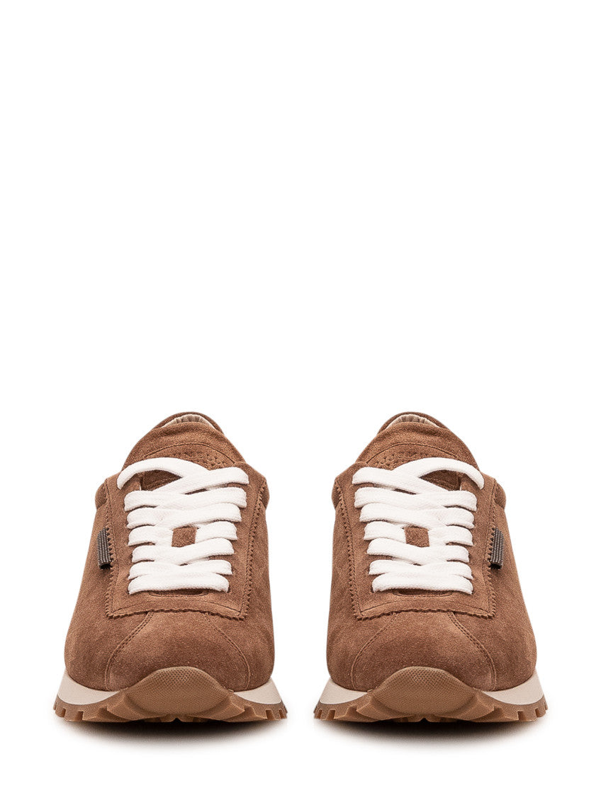 Brown Lace Up Sneakers 2